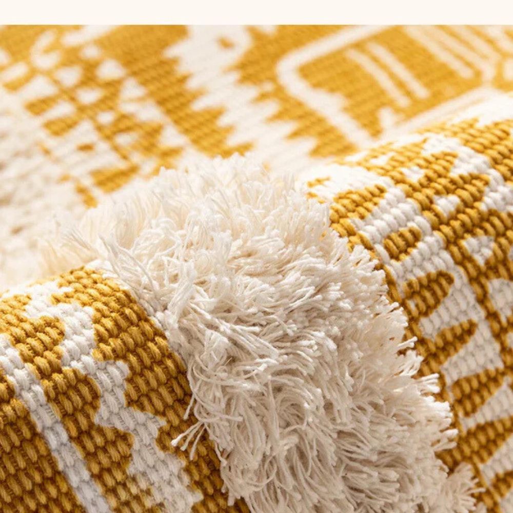 Lustre Fransen Boho-Teppich