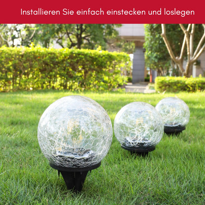 Solar Crack Ball Lampe: Wasserdichte Gartenornamente