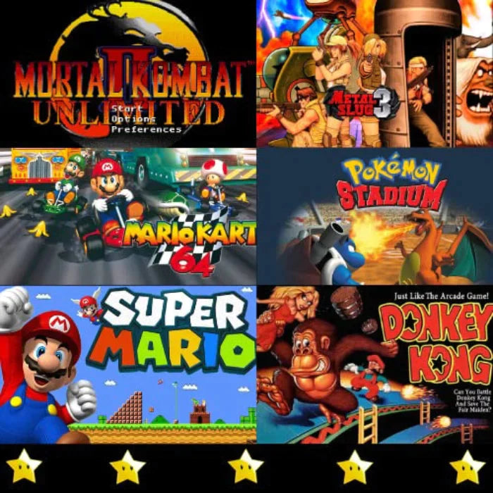 Tragbare Pocket-Konsole Infinity – Über 20.000 Retro-Spiele, 3,5"-Bildschirm, TV-Anschluss, Langlebiger Akku