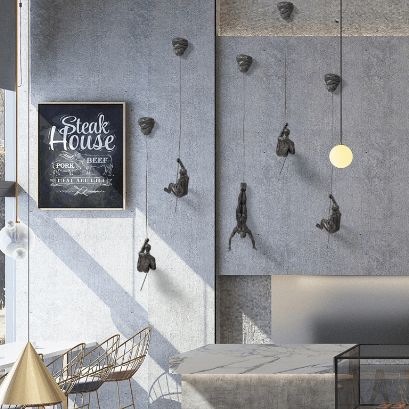 ClimbArt – Kreatives Klettermann-Wanddekorationsset mit künstlerischem Charme