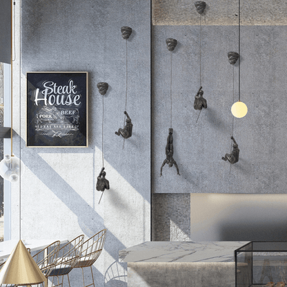 ClimbArt – Kreatives Klettermann-Wanddekorationsset mit künstlerischem Charme