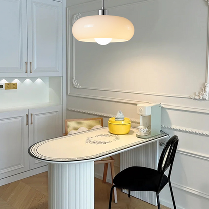Garduru Brot-förmige Glas Pendelleuchte – Modern dimmbare Deckenleuchte (E27, LED enthalten)
