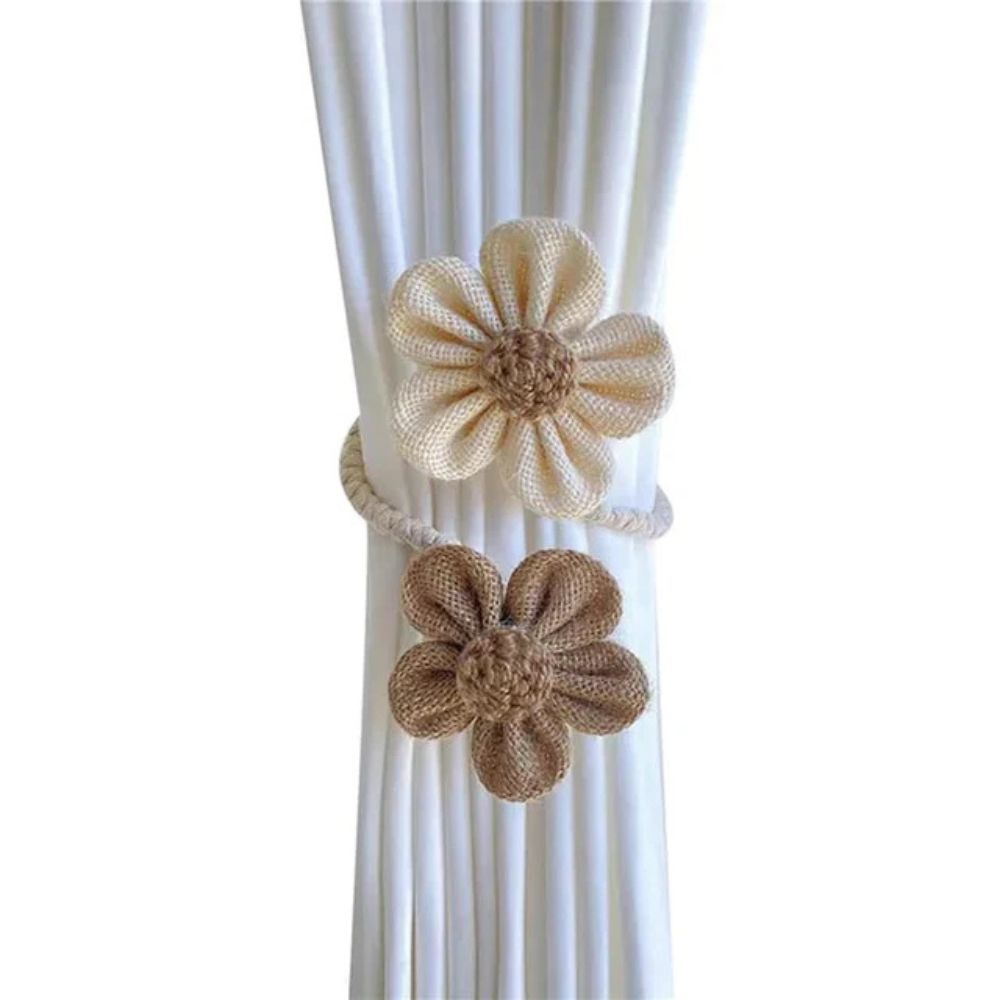 Garduru florale Hanf-Vorhang-Bindegurte im 2er Set