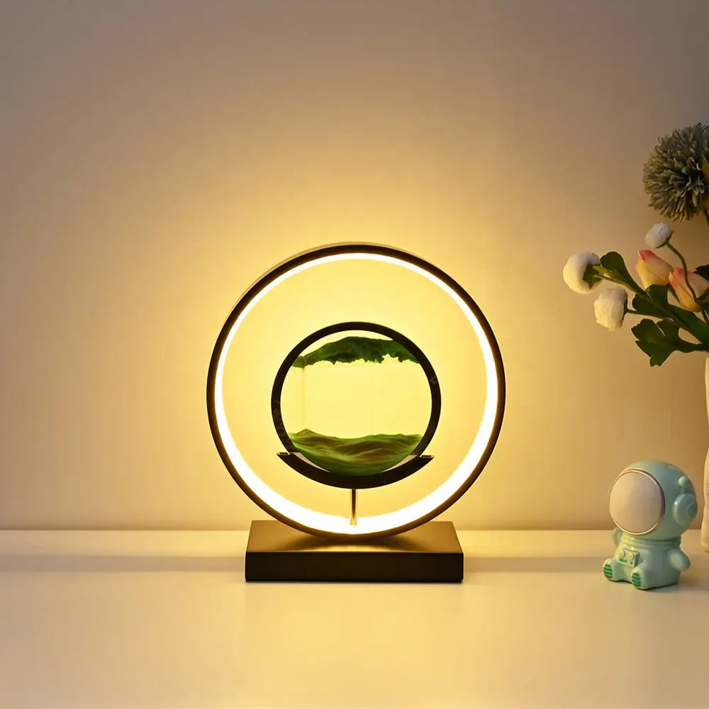 Verzaubernde Horizon Sand Art LED Lampe - Ambient Tischlicht für die Wohnkultur