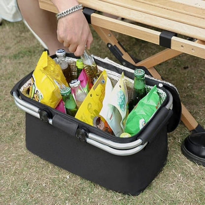 Zusammenklappbarer auslaufsicherer Picknickkorb