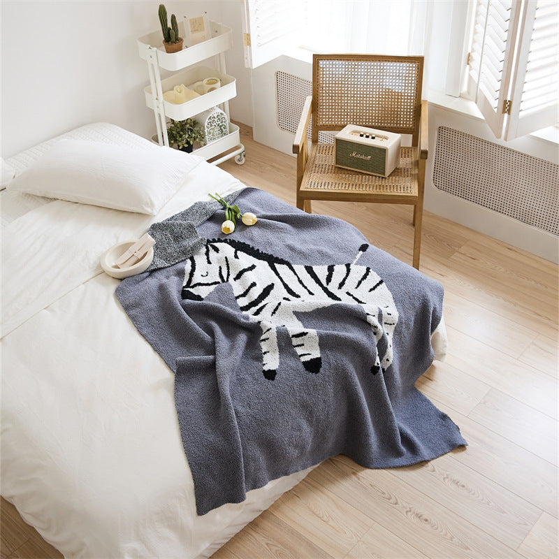 Cartoon Zebra Kuscheldecke