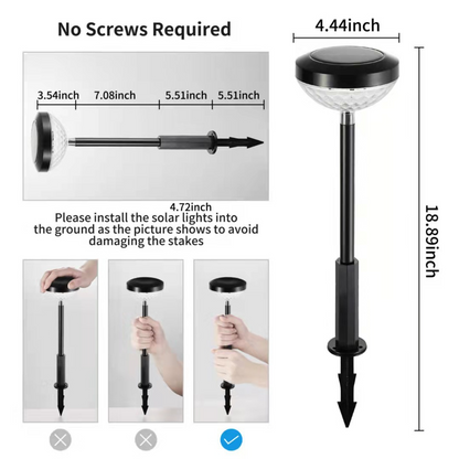 Solar Gartenlampe mit Farbwechsel – LED Gartenbeleuchtung für den Außenbereich mit Blütenmuster