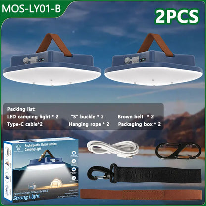 80W LED Solar-Aufladbare Campinglampe mit Magnet und Zoomfunktion