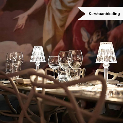 Garduru Premium LED Tischlampe | Kabellos | Dimmbare Kristallbeleuchtung | Stimmungslicht & Dekoration