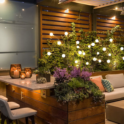 Solar-Gartenlichter Wasserdicht LED Glühwürmchen Spitzen