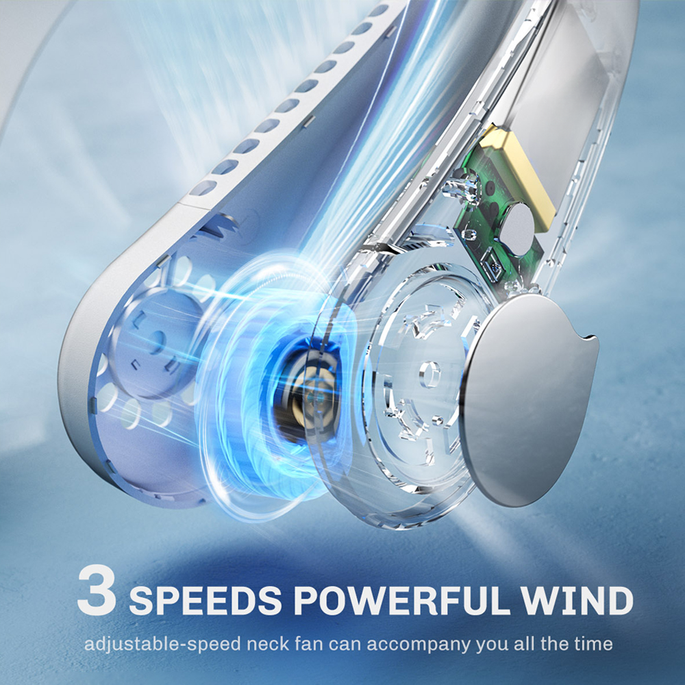 Tragbarer Nackenventilator, bladeless Nackenventilator wiederaufladbar