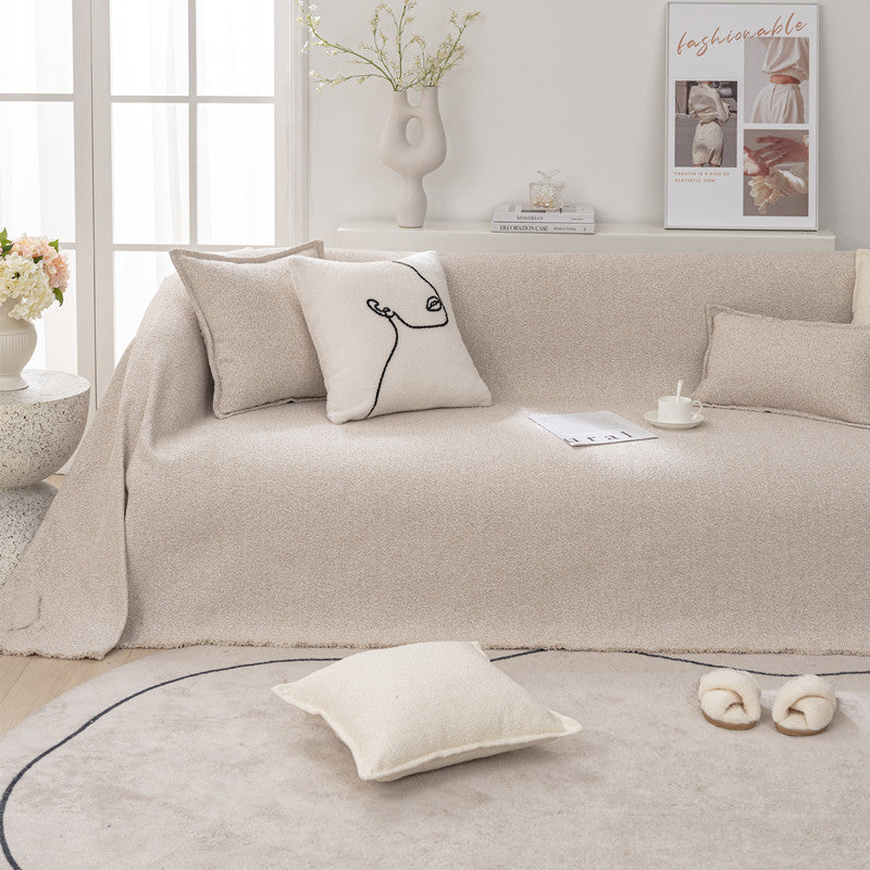 Loop Garn Leinenstoff Sofa/Couch Wurfdecke