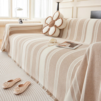 Gestreiftes Chenille Sofa-/Couchbezug
