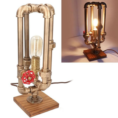 Garduru - Retro Industrielle Rohre Tischlampe für Einzigartige Raumatmosphäre