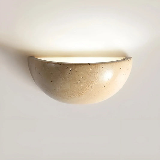 Halbrunde LED Wabi-Sabi Wandlampe