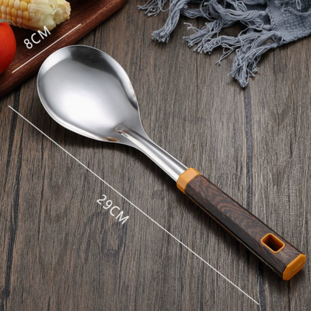 Holzmaserung Edelstahl Besteck | 6-teiliges Set