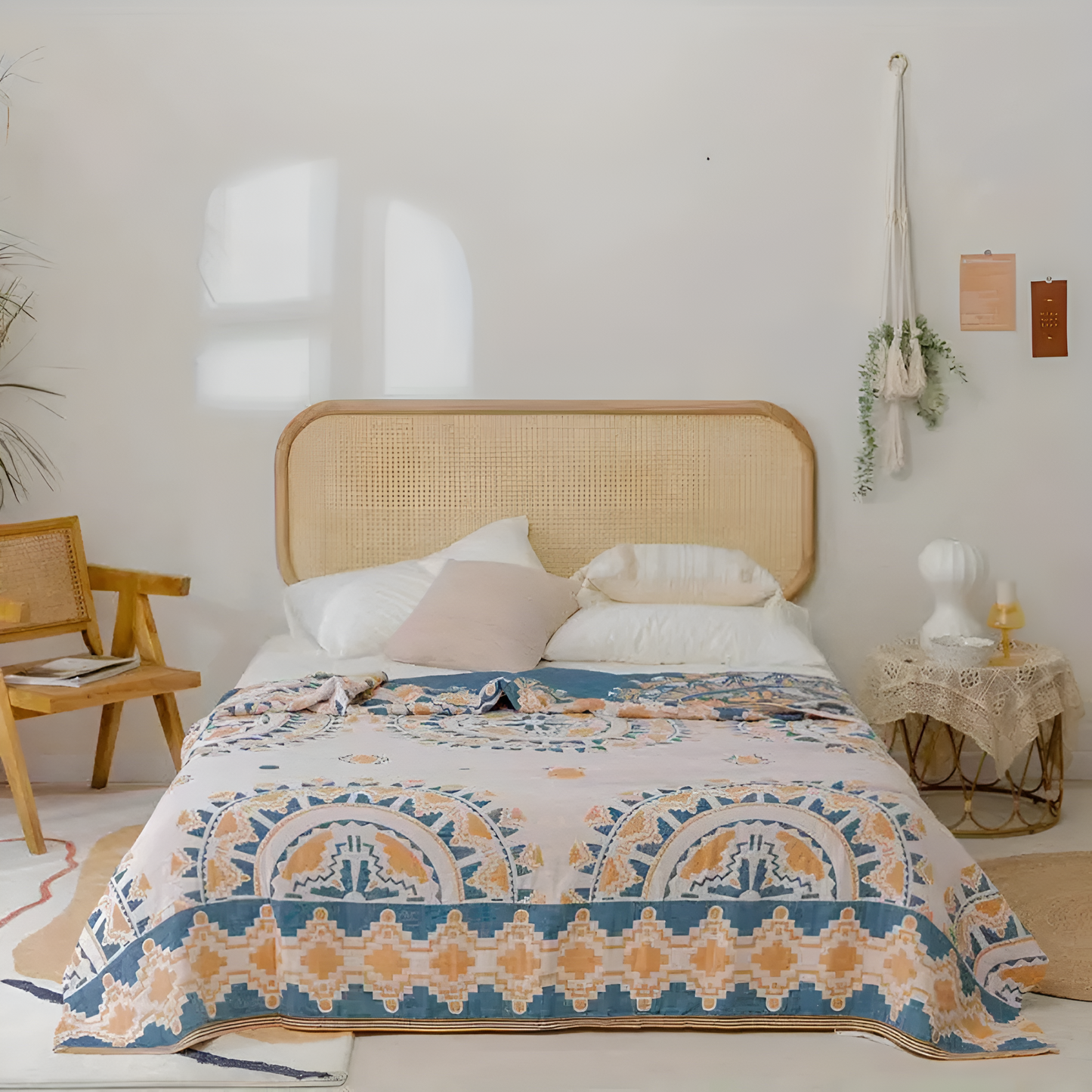 Serene Boho Stil Baumwoll-Decke