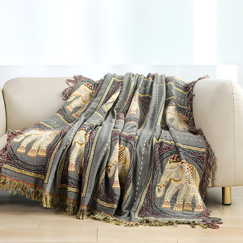 Bohemian Elefantenmuster Quastendecke