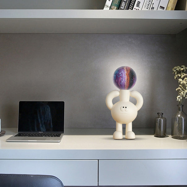 Garduru - Moderne Glastischlampe Mit Cartoon-Harzbasis für Stilvolle Räume
