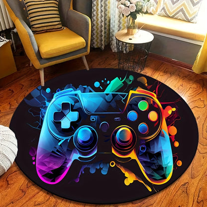 Gamepad Teppich - Stylisches Runddesign für Gamingräume und Büros