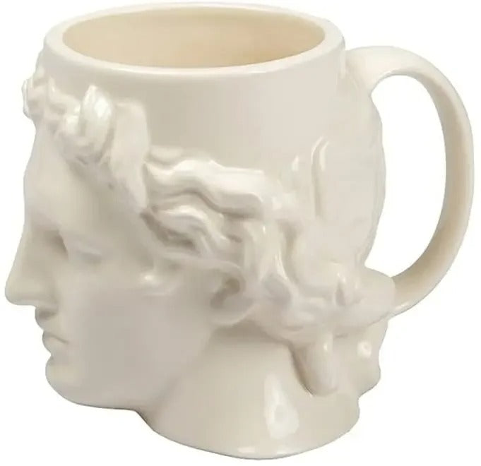 David Kopf Tasse – Keramik Becher mit Skulptur – 18oz Kapazität & Moderne Farben