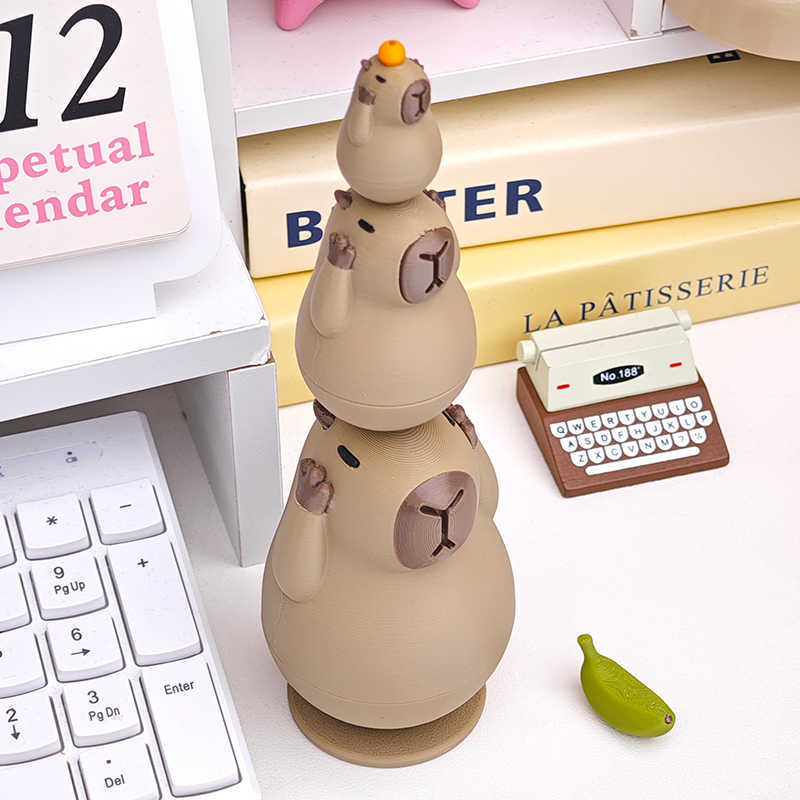 Capybara Roly-Poly Puppe Set