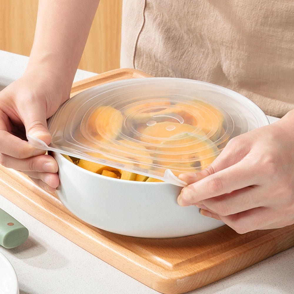 Royallure 6-teilig dehnbare Silikon Lebensmittelabdeckungen - umweltfreundlich, BPA-frei, wiederverwendbare Deckel für Schalen und Container