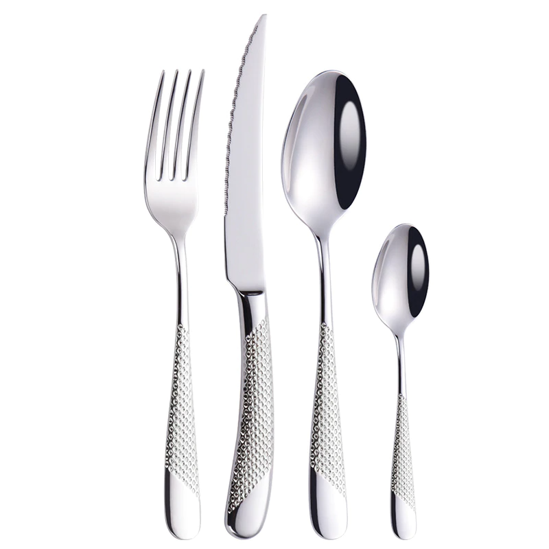 Ferran Elegance – Luxuriöses Edelstahlbesteckset mit diagonaler Textur (24/30/48/60-teilig)