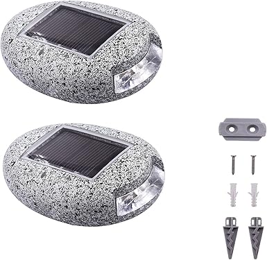 Solar LED Steinleuchte für Garten und Wege – Wetterfeste Wegbeleuchtung im Naturstein-Design