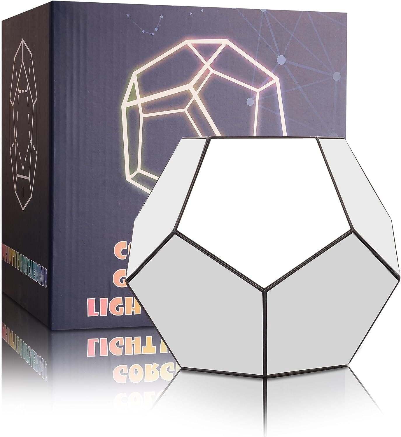 Dodekaeder InfinityGlow LED Lampe mit Fernbedienung