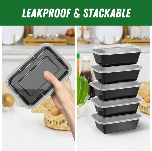 50-teiliges Meal-Prep-Behälter-Set mit Deckel – Ideal für Essensvorbereitung