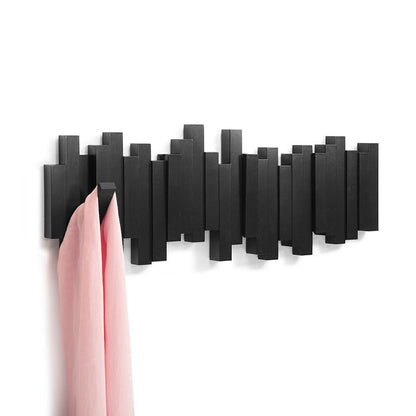 Wandkleiderständer FlexiHook – Modernes Design mit klappbaren Magnethaken aus Holz