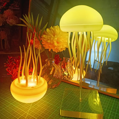 Farbwechselnde Quallenlampe – USB wiederaufladbare LED Nachtlicht für entspannende Atmosphäre