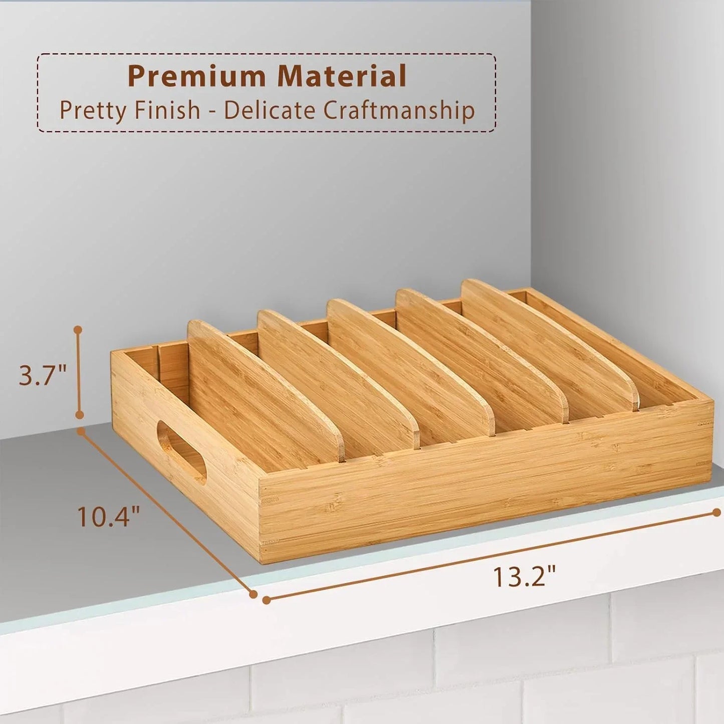 Bamboo-Deckel-Organizer für die Küche – Effiziente und platzsparende Aufbewahrungslösung
