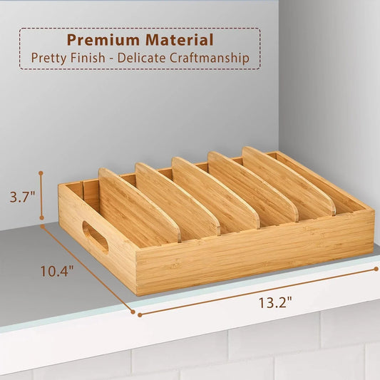 Bamboo-Deckel-Organizer für die Küche – Effiziente und platzsparende Aufbewahrungslösung