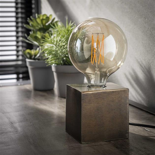 Garduru Industrielle Tischlampe | Retro Design | Perfekte Beleuchtung für Schreibtisch & Wohnzimmer | In Bronze, Schwarz & Kupfer erhältlich