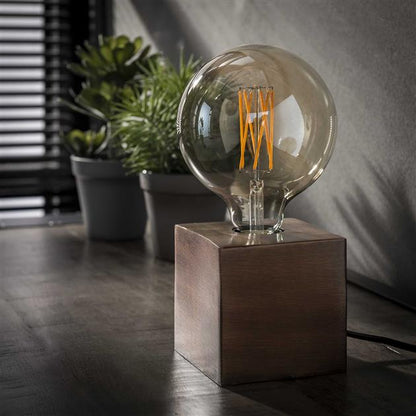 Garduru Industrielle Tischlampe | Retro Design | Perfekte Beleuchtung für Schreibtisch & Wohnzimmer | In Bronze, Schwarz & Kupfer erhältlich