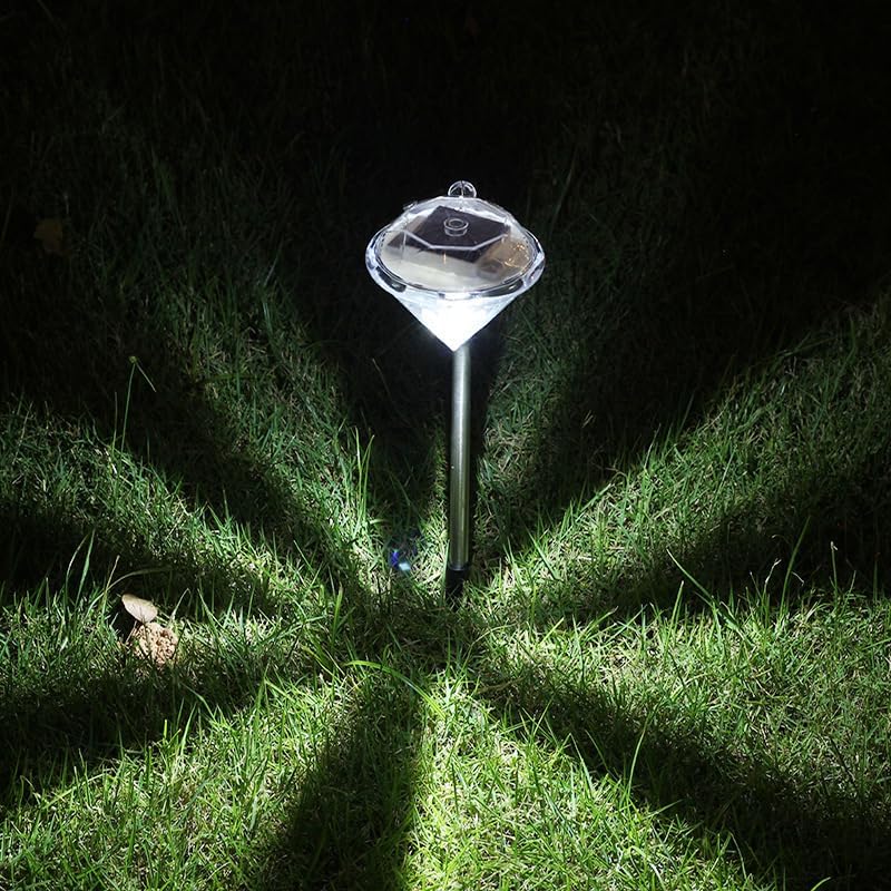 Solar Gartenleuchte in Diamantform – LED Lampen für den Außenbereich zur Dekoration und Beleuchtung
