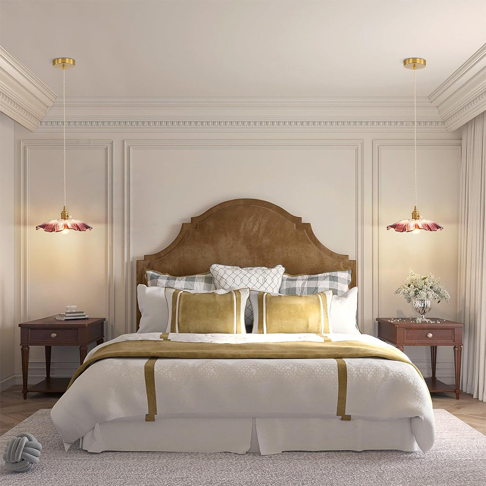 Vintage Florale Glas Pendelleuchte für das Esszimmer - Elegantes Retro-Design zur Beleuchtung Ihres Raumes