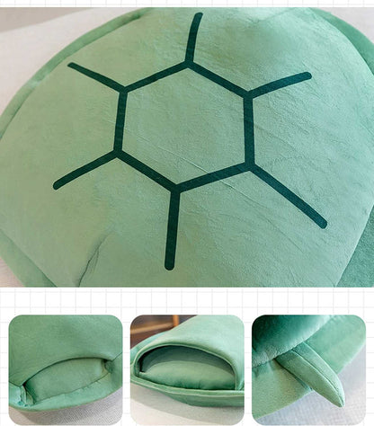 Grünes Tragbares Kissen in Form eines Schildkrötenpanzers - TurtleShell™