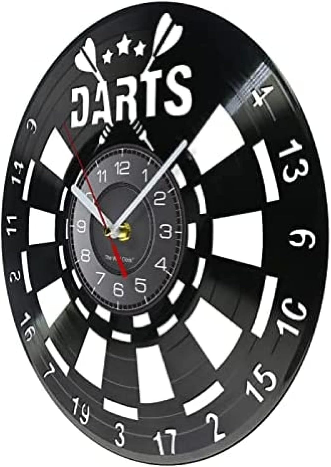 Vintage-Dartscheiben-Wanduhr aus Vinyl – Perfekt für Dart-Clubs & Bars
