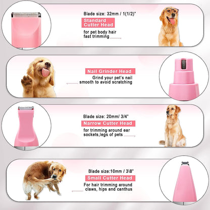 Hundefriseur Clippers Set Hund Haarschneider - Niedriges Geräusch Haustier Clippers