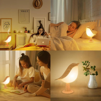 Nachtlampe OiseauLumi – Warmes Licht & Natürlicher Stil