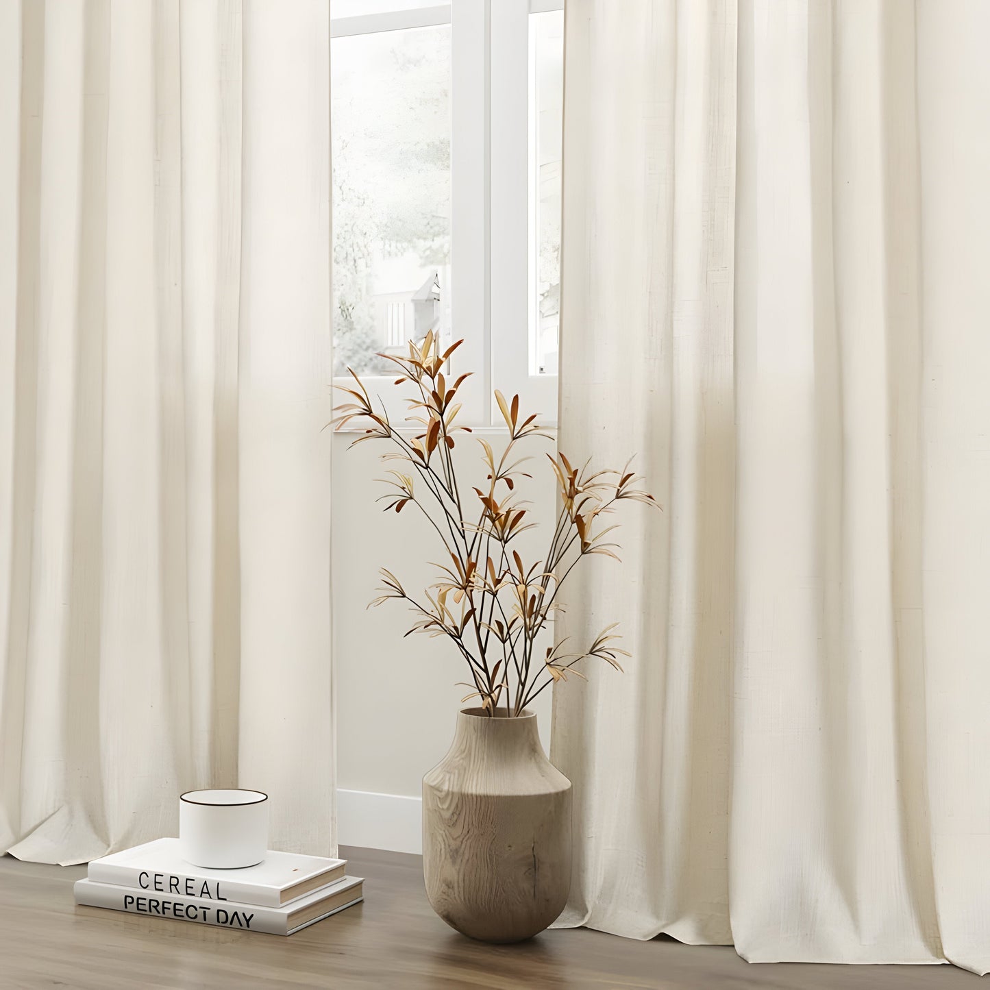 Garduru Curtain - Quetschfalten Leinenvorhang