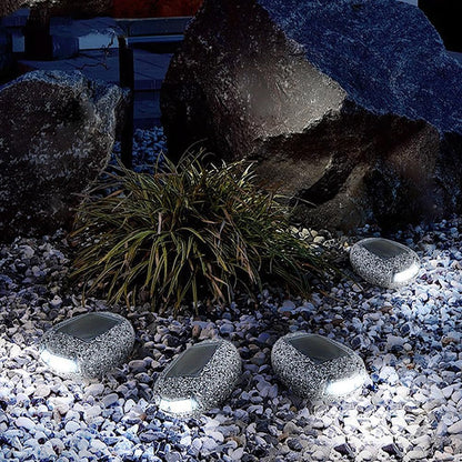 Solar LED Steinleuchte für Garten und Wege – Wetterfeste Wegbeleuchtung im Naturstein-Design