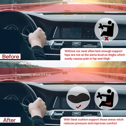 Autositzkissen mit memory foam Unterstützung