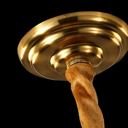 Rattan- und Kristall-Lampenschirm - Elegante LED-Beleuchtung, Ideal für Wohnzimmer, Küche oder Terrasse