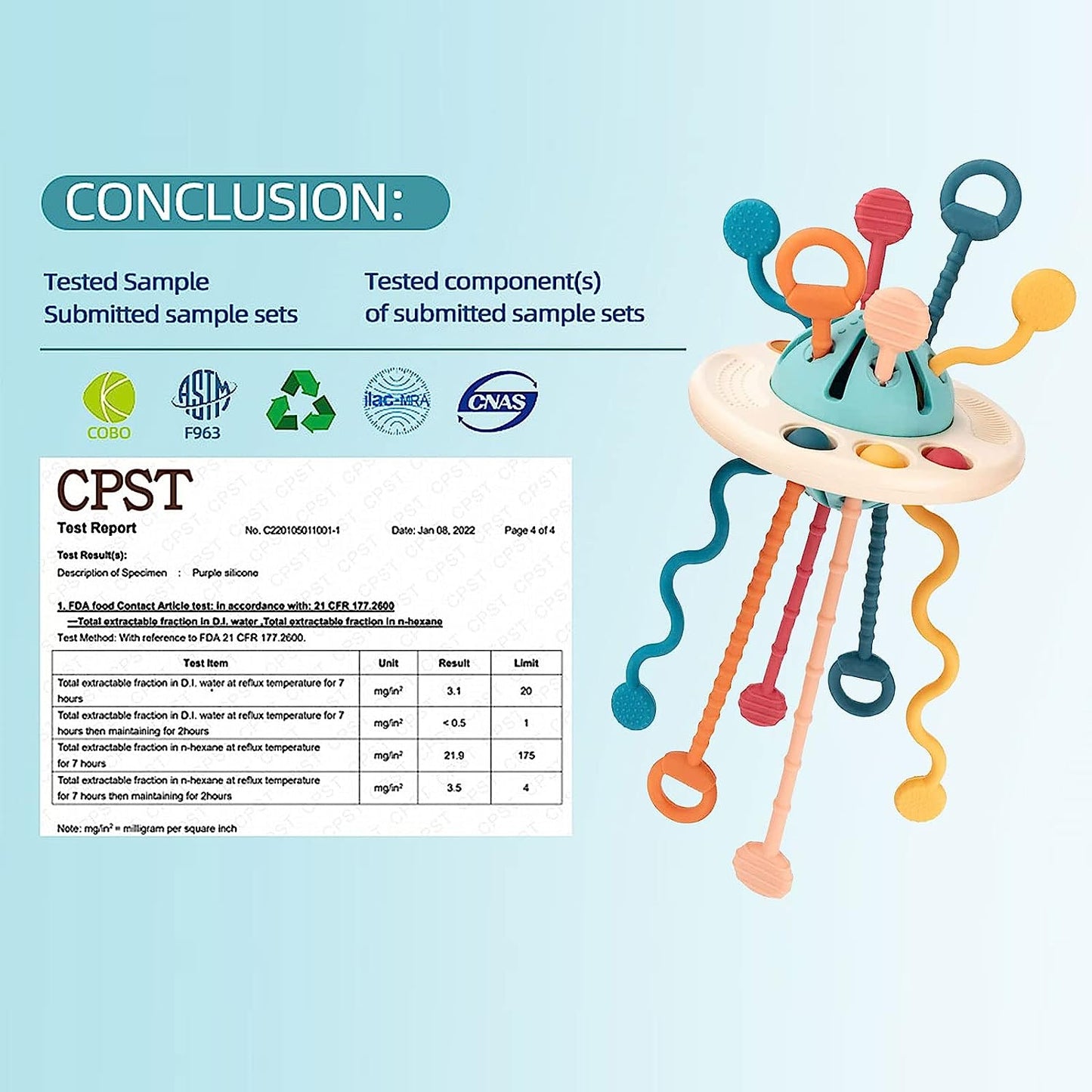 Baby Sensory Montessori Silikonspielzeug für 6-12 Monate, Reise Ziehschnurspielzeug für 12-18 Monate