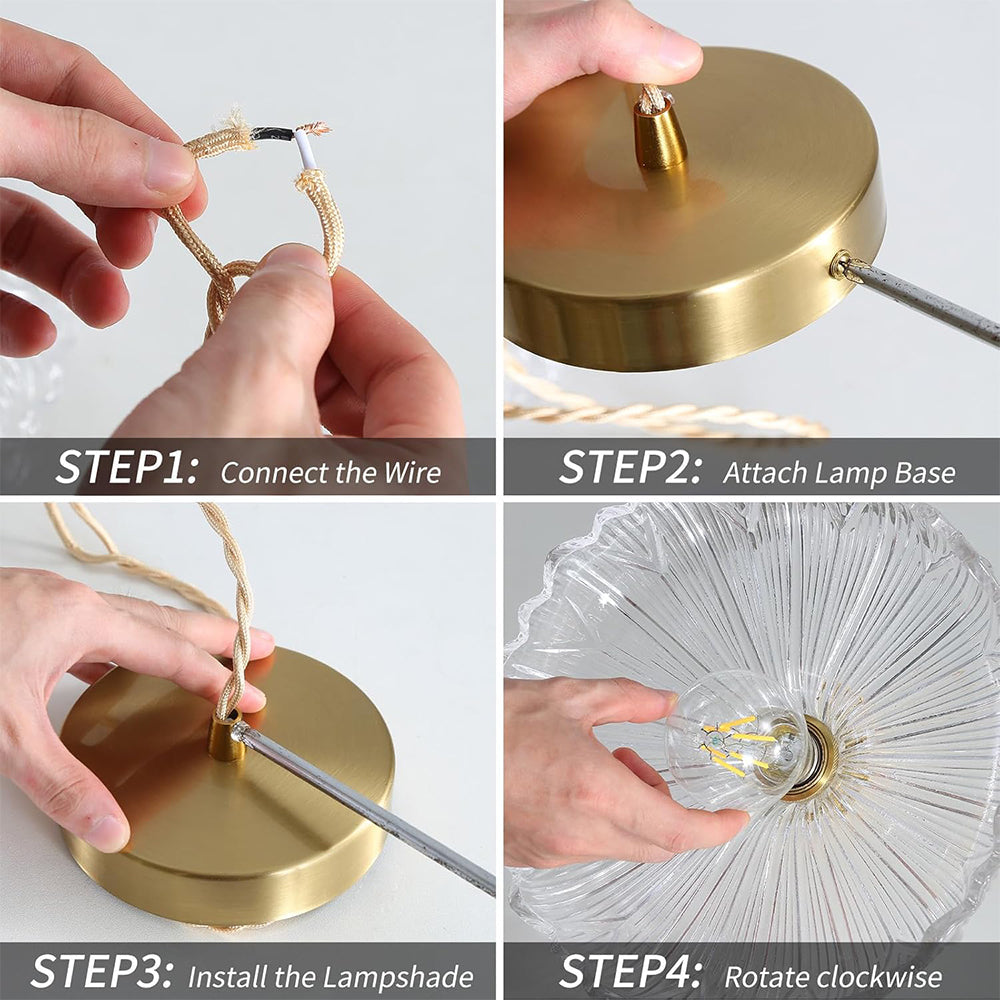 Vintage Florale Glas Pendelleuchte für das Esszimmer - Elegantes Retro-Design zur Beleuchtung Ihres Raumes