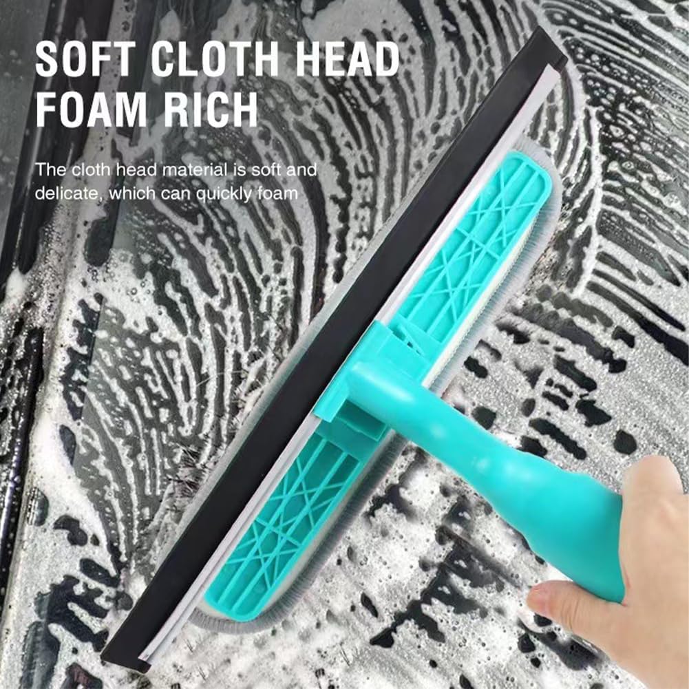 Fensterreinigungsset, 4 in 1 Fensterreinigungsausrüstung, Fensterreiniger Bürstenwerkzeuge Zubehör, für Auto, Küche, Badezimmer, Duschtüren mit Sprühflasche,